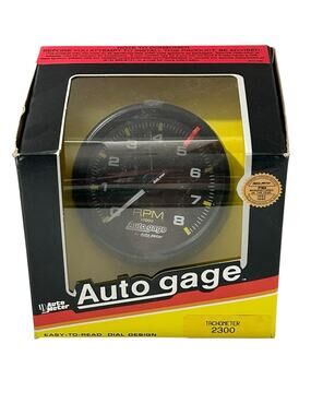 AUTO METER 2300 Autogage Tachometer 3 3/4”Black dial/Black Bezel